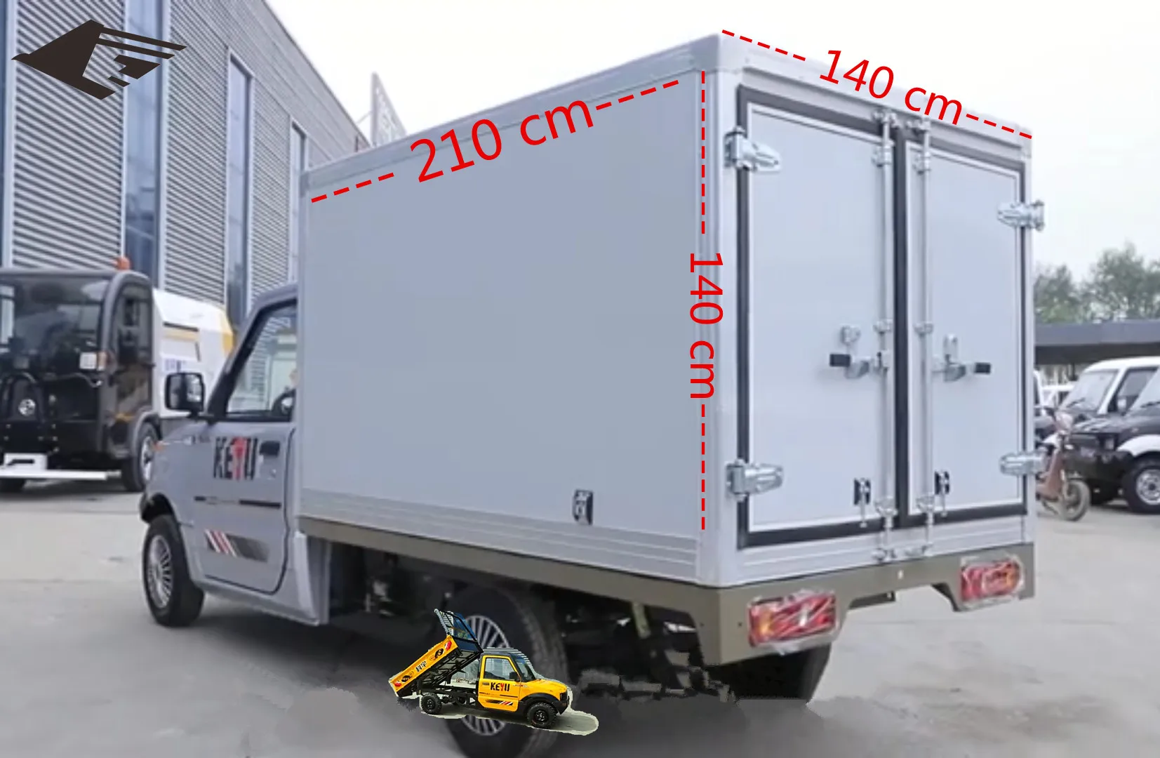 Gaia High Quality Electric Mini Van Cargo Pickup Truck Small Van Cargo Pickup