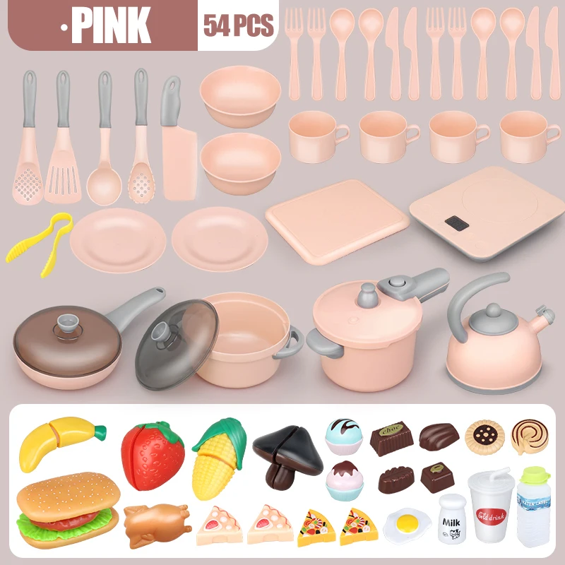 Portable play DIY mini kitchen toys real cooking set for kids 15 pcs set