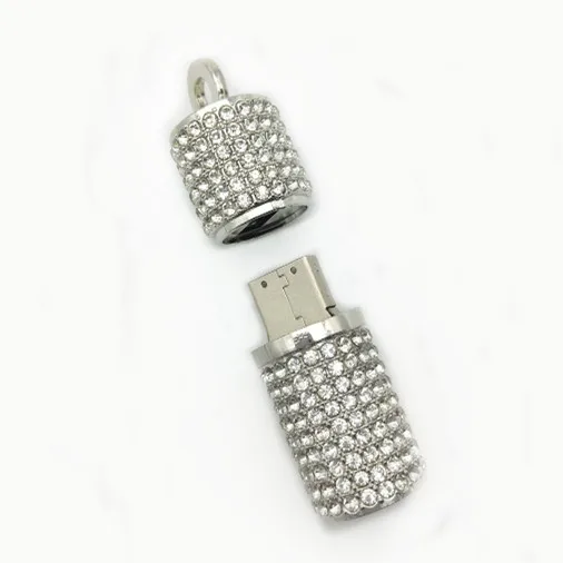 Bulk crystal 2gb lipstick usb flash drives on sale cheap metal perfume bottle usb memory storage