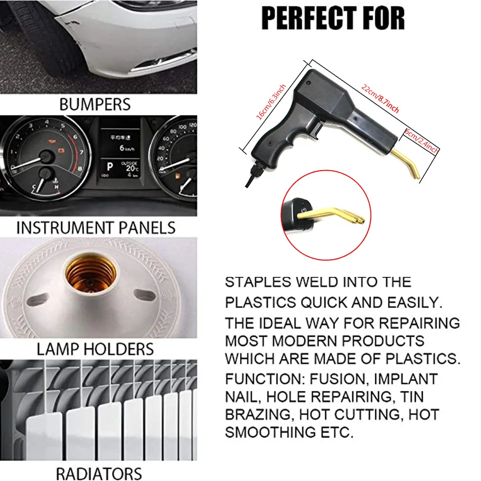 
Plastic Welding machine Garage Tools Handy Hot Staplers gun PVC Plastic Repairing Machine Car Bumper Repair 