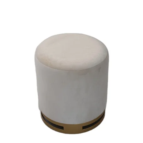 
High Quality Durable Using Various pouf round stools velvet living room ottoman 
