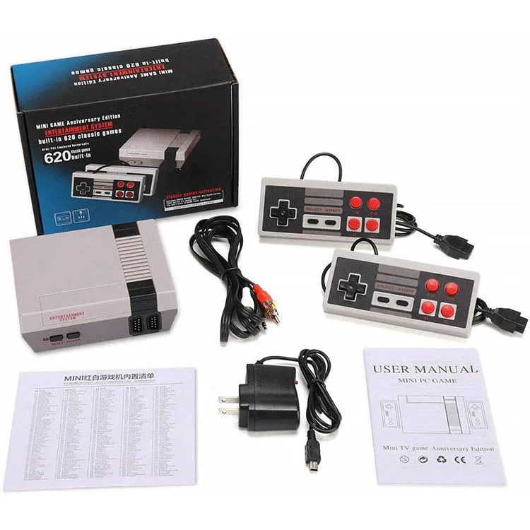 Original Manufacturer Family 8bit Joystick TV Case Game Console Built-in 620 Classic Video Games Handheld Game Player