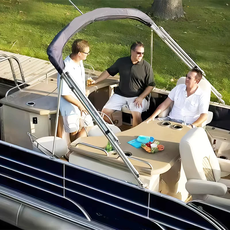 Allhouse Pontoon Boat 7m 23 FT Outboad Deck All Round Spacious Relaxing Stable Party Boat