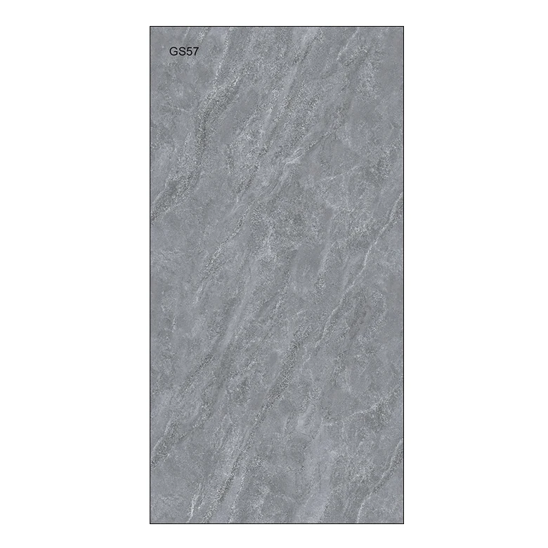 Большая плитка фарфоровый пол 75x150 настенная Глянцевая светло-серая мраморная плита фарфоровая напольная полированная