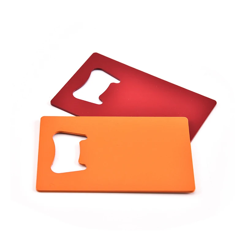 High-Quality Stainless Steel Bottle Opener Custom Laser Printed Logo Color Business Card Metal Bottle Opener