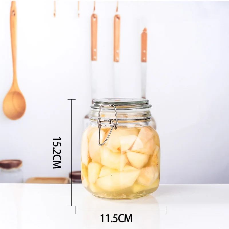 Airtight Glass Containers with Lids Food Storage Jars Large Cereal Containers for Kitchen Canning, Cereal, Pasta, Sugar, Beans