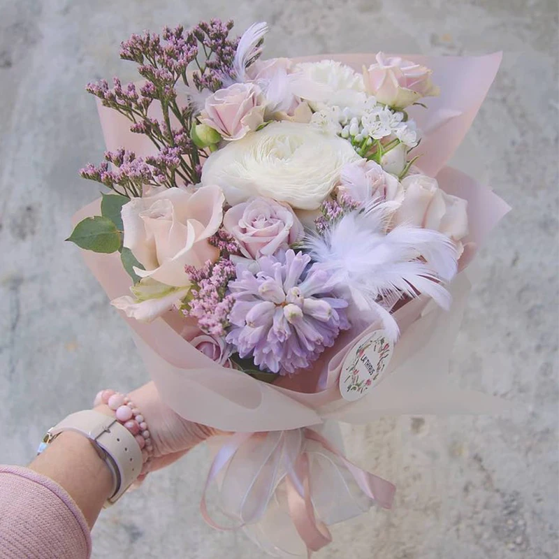 JOYWOOD New design Waterproof Floral Paper Plastic Wrapping Film Flower Korean Wrapping Paper For Flower