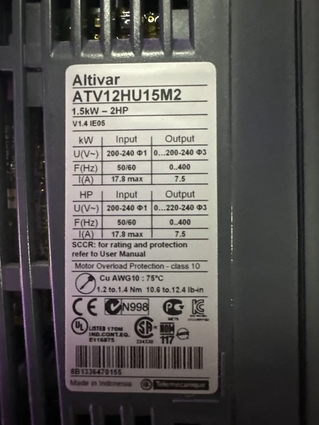 Преобразователь частоты atv12hu15m2. DOCX