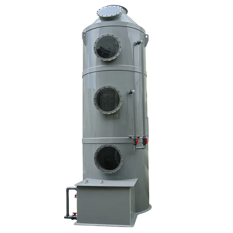 Workshop air dust removal equipment has operated wet spray spray tower