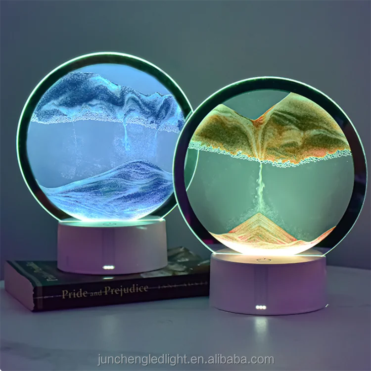 Luce de navidade Art Quicksand Painting Sandscape Led Night Light