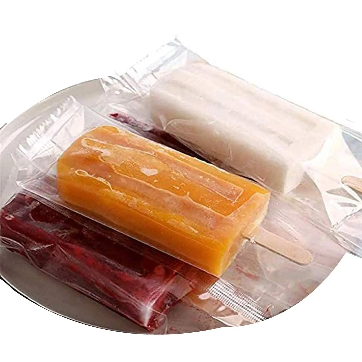 Heat Seal Gravure Printing Food Grade Plastic Cream Shrink Bag Custom Printed Ice Popsicle Packaging Bags