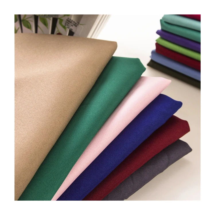 Hot Selling Customized Color Dyed 100% Polyester Uniform Plain Minimat Fabric  Minimatt Gabardine   waterpoof Mini Matt