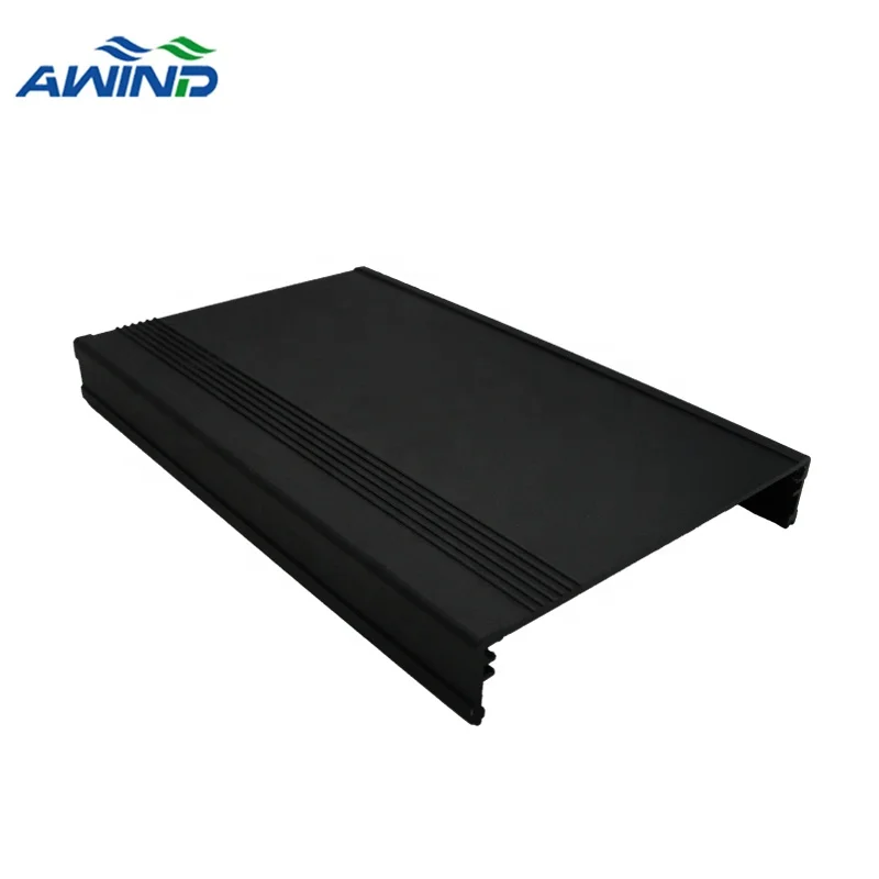 High precision shenzhen CNC machining black aluminum heat sink parts custom power supply heatsinks cooler prices for amplifier