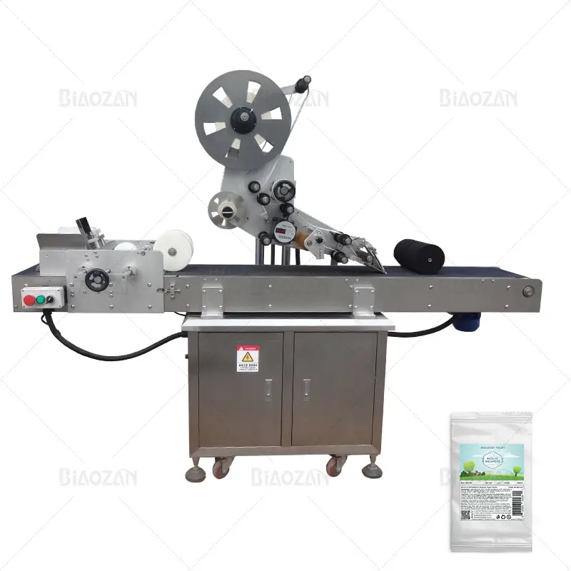 High Performance semi automatic flat product labeling machine flat