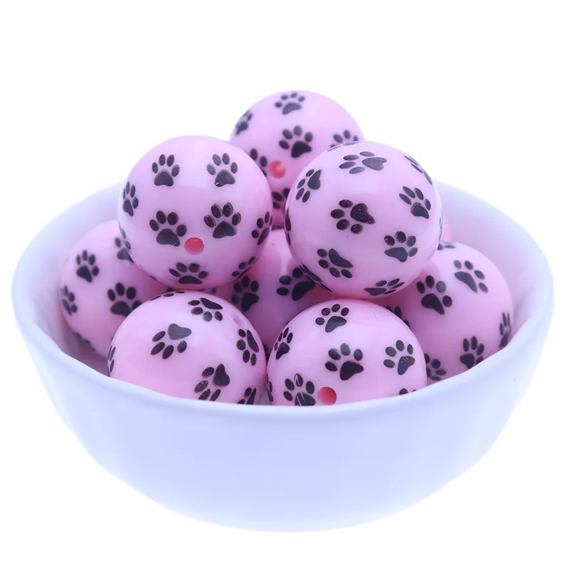 Оптовая продажа, пластиковые акриловые бусины для модных ожерелий, ювелирных изделий, 20 мм, разные цвета