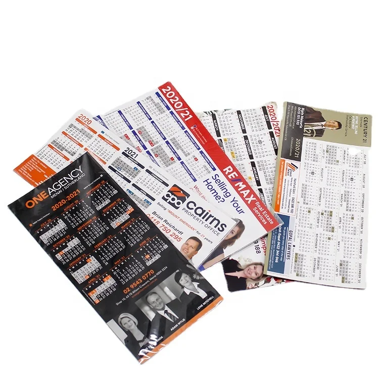 Customized Logo Printed Promotional Fridge Magnet Calendar, Cheap Promotional adversitment magnetic refrigerator calendar