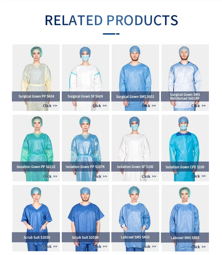 Factory Waterproof Disposable Thumb Loop CPE Gowns with Open-back and Thumb-hook