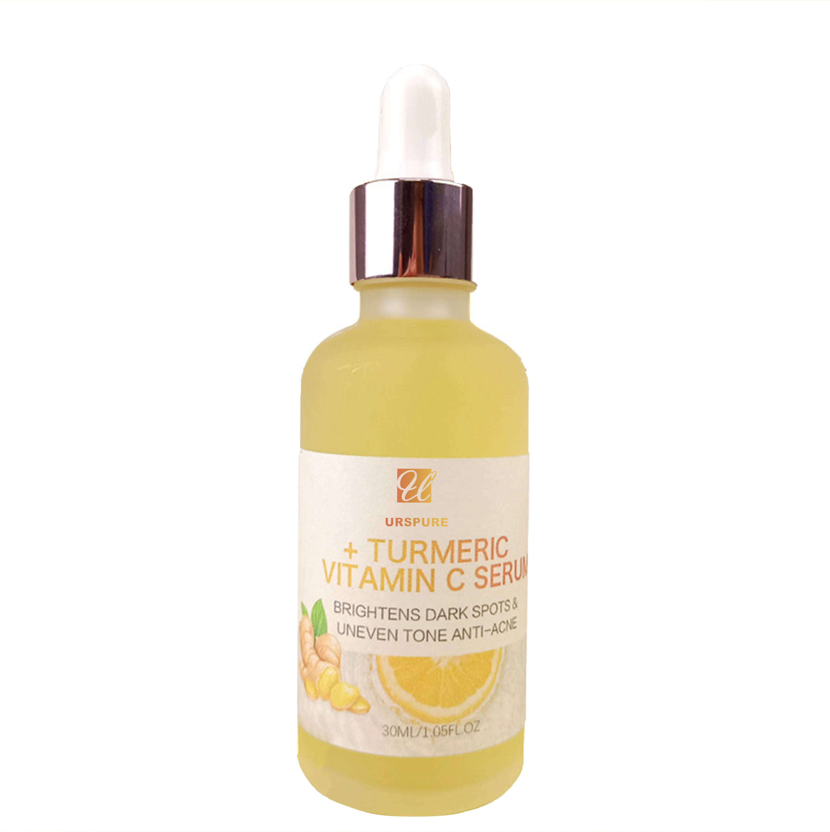Private Label OEM/ODM Vegan Natural Turmeric Brightening Skin Care Face Serum Whitening Vitamin C  vegan face serum