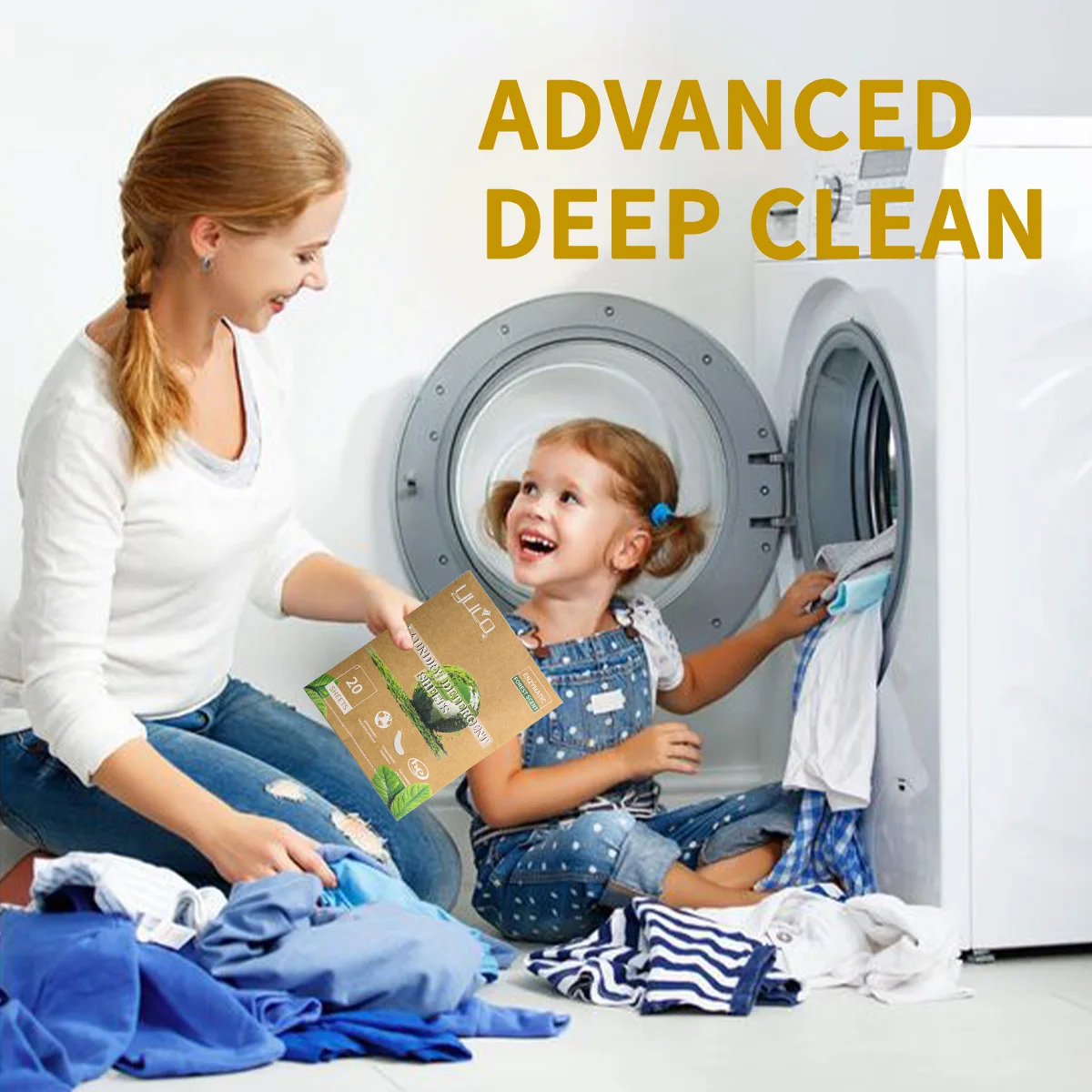 Wholesale OEM environmentally friendly fast dissolvable deep cleaning laundry detergent sheet with fresh fragrance