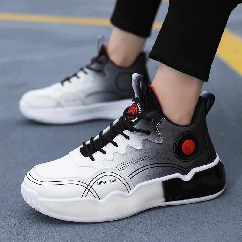 Sports Shoes Basketball Custom Logo Fashion Thick Sole Men Height Increasing Shoes