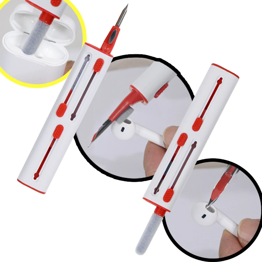 Набор для очистки Airpods Pro 1 2 3 многофункциональная чистящая ручка с мягкой щеткой флокирующая губка чистки корпуса наушников