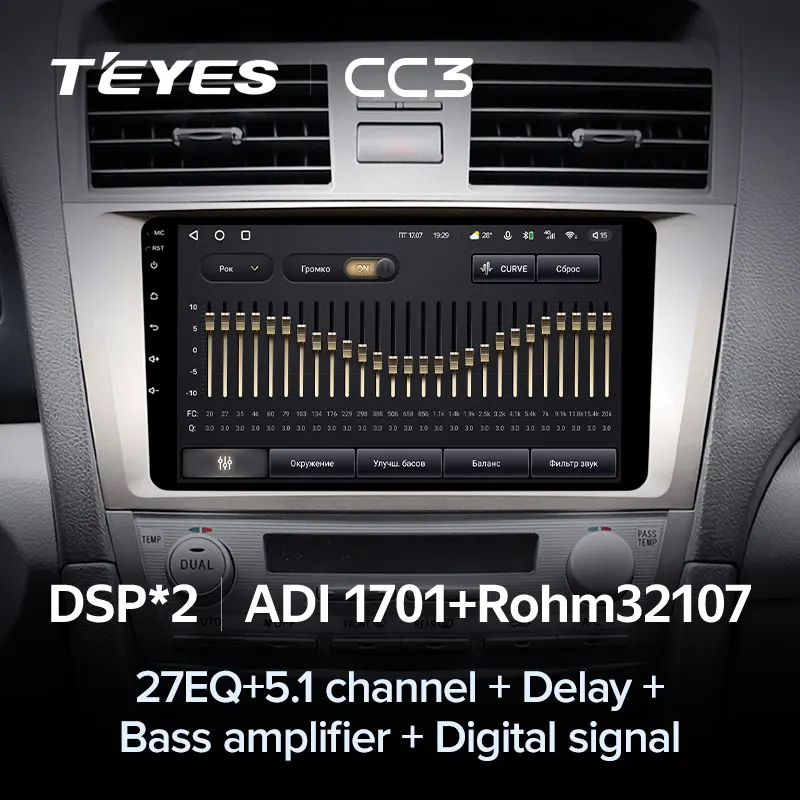 Автомагнитола TEYES CC3 для Toyota Camry 6 XV 40 50 2006-2011 мультимедийный видеоплеер навигация стерео GPS разъем 2 din