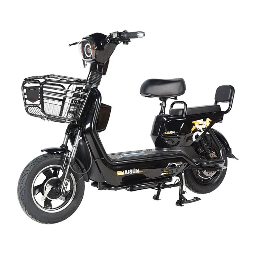 Wholesale 800W 60V 20Ah Electric Moped Scooter 14 Inch Step Through E-Bike City Electric Bike With Basket