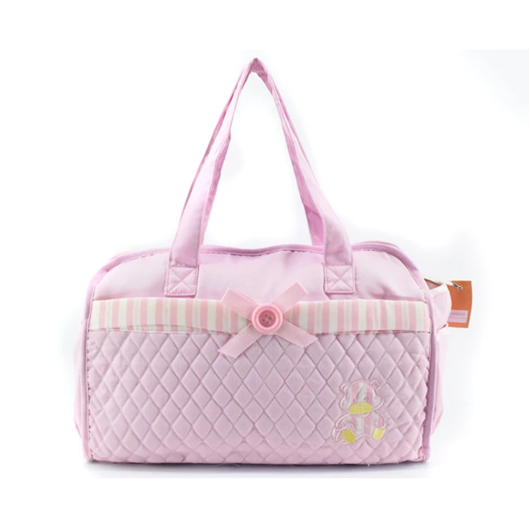 
Cotton material light mommy bag diaper+bags baby go out fashionable bag 