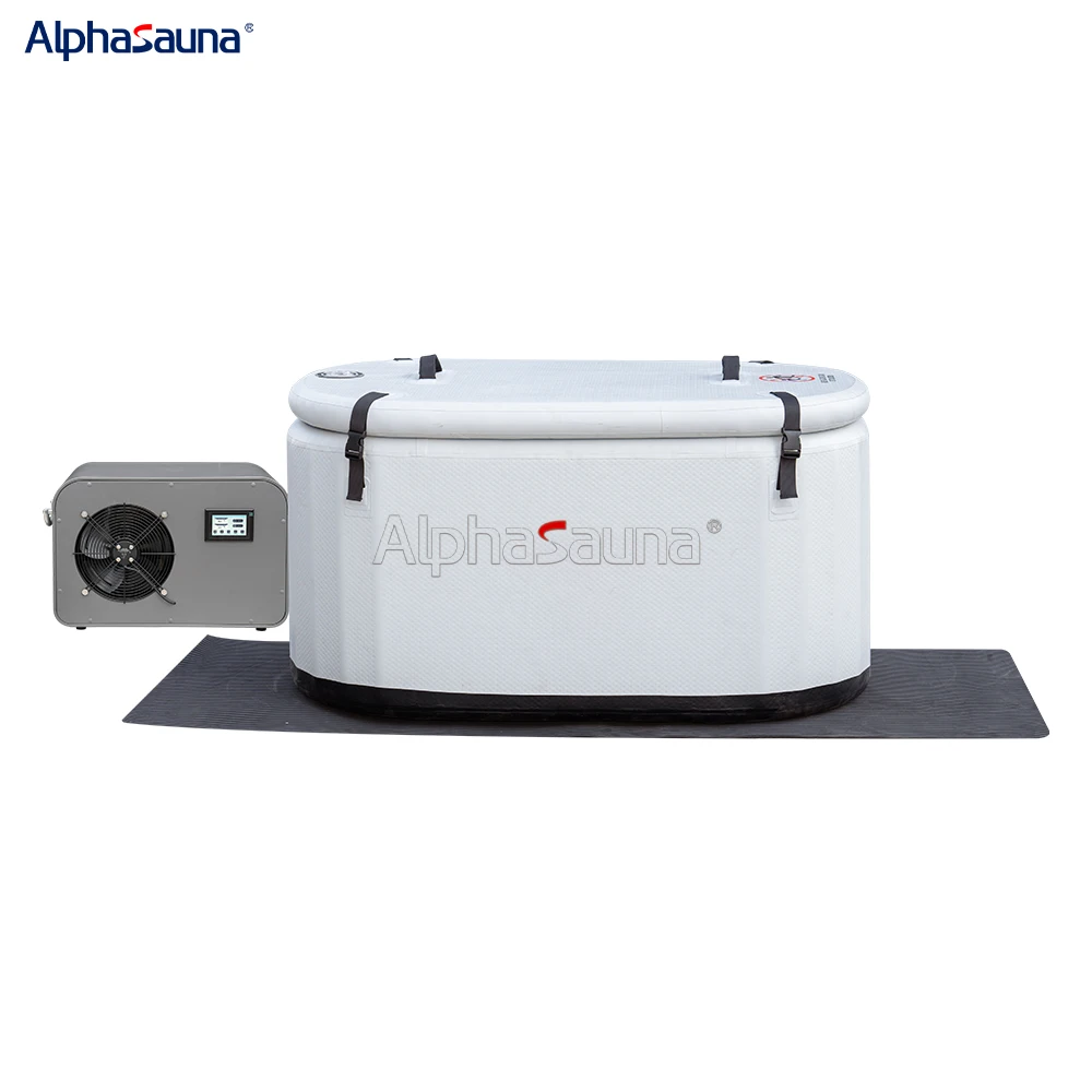 Solid Inflatable Cold Plunge Ice Bath With  0.75 HP Chiller With Wifi And UV Filter Optional