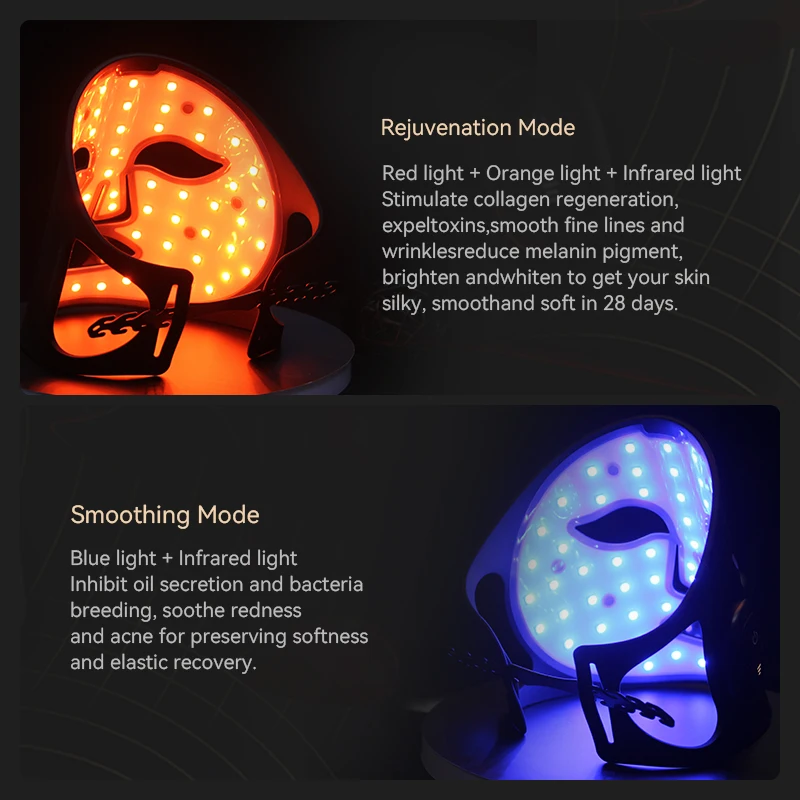 notime silicone human mask face antiaging led red light therapy facial mask led facial mask