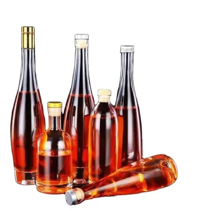 Customized Round Transparent Shape Ice Wine Glass Bottle for Wine