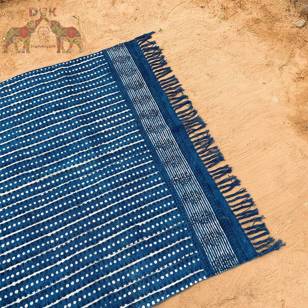 Wholesale manufacturing modern geometrical polka dot printed cotton mats rugs living room home bedroom rug indoor outdoor carpet