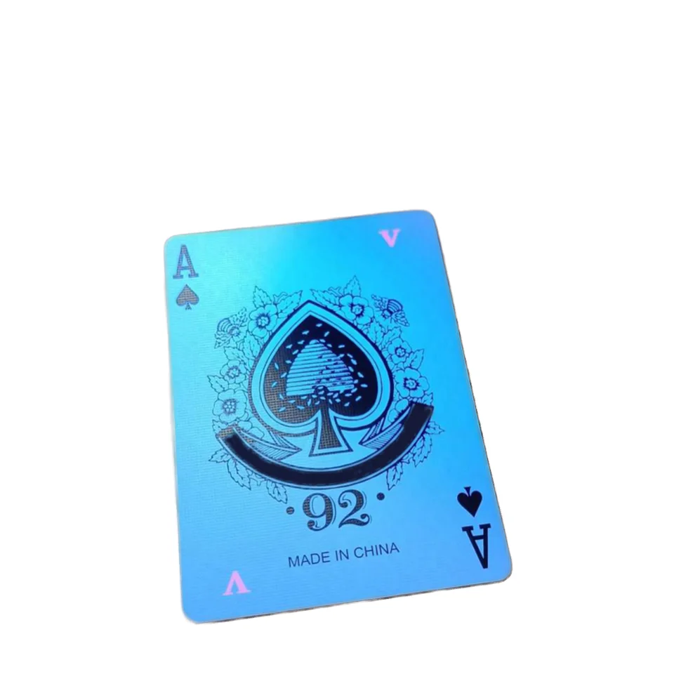 Custom Casino Security Printing Linen 310gsm German Black Core Glow Poker Playing Cards with Free Sample