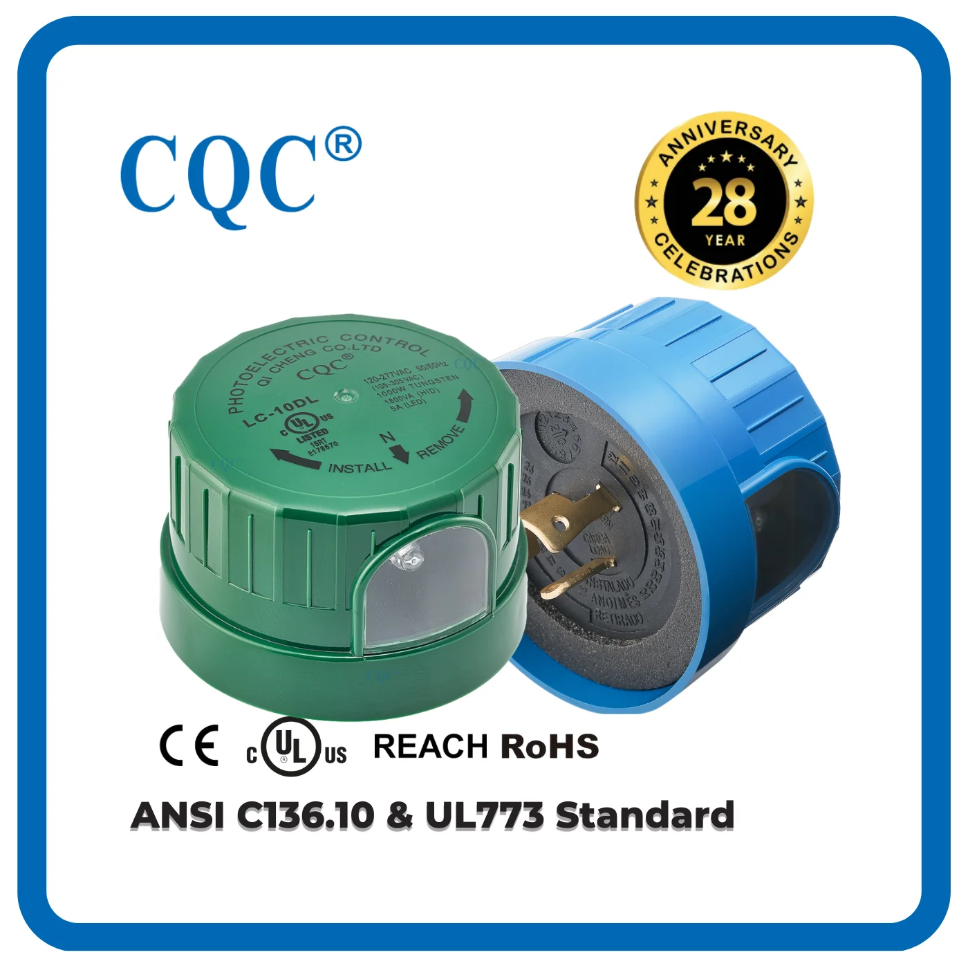 CQC LC-10DL Led Photocell Light Electronic Type Photocontrol Twist Lock LED Light Photocell Photocontrol Sensor