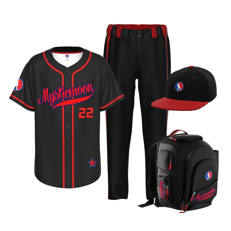 Blank Baseball Jerseys Set Uniform Team Training Club Wholesale Sublimated Printing Embroidered Custom Baseball Shirt