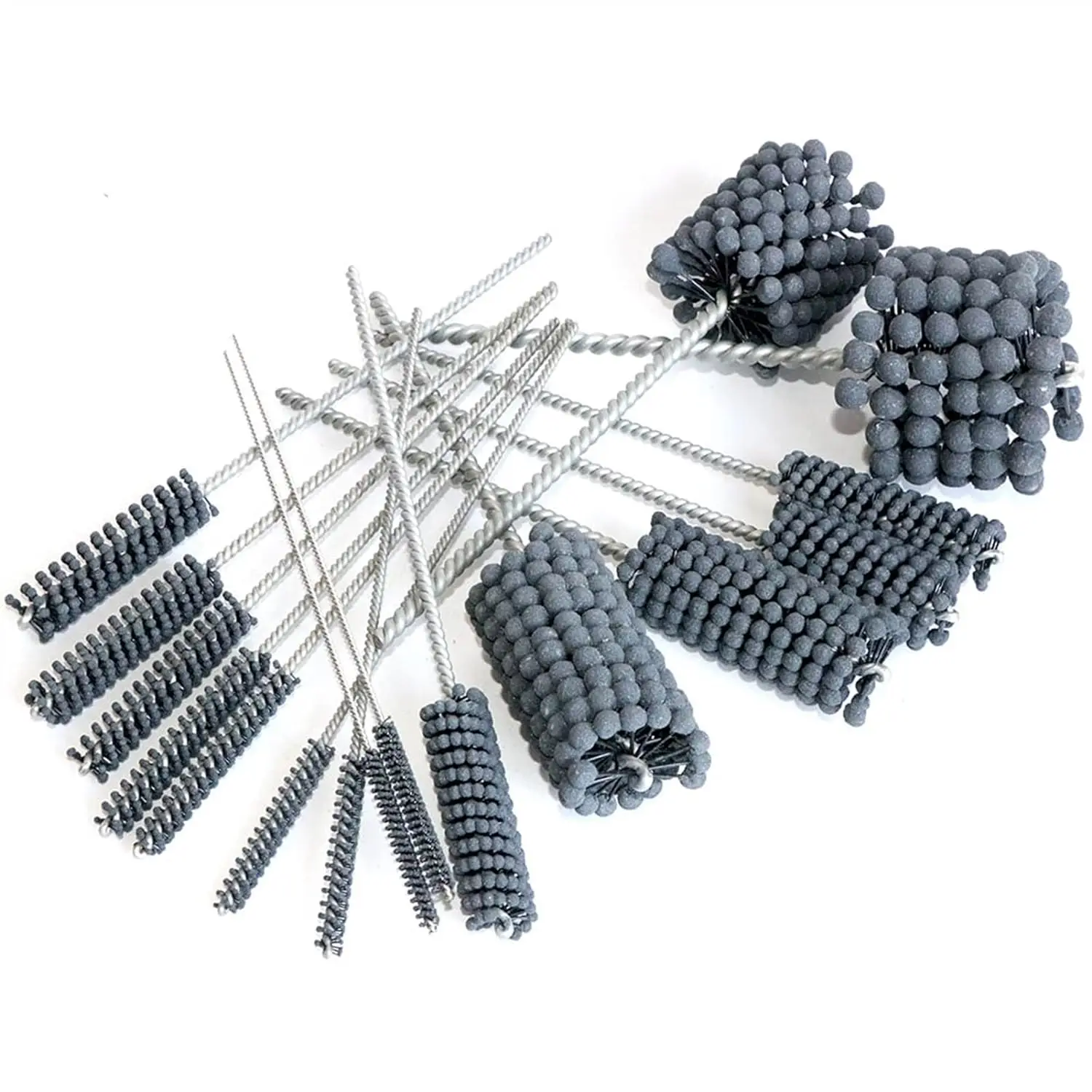 Flexible Cylinder Tube Abrasive Silicon Carbide Ball Pipe Deburring Grinding Head Polishing Honing Brush