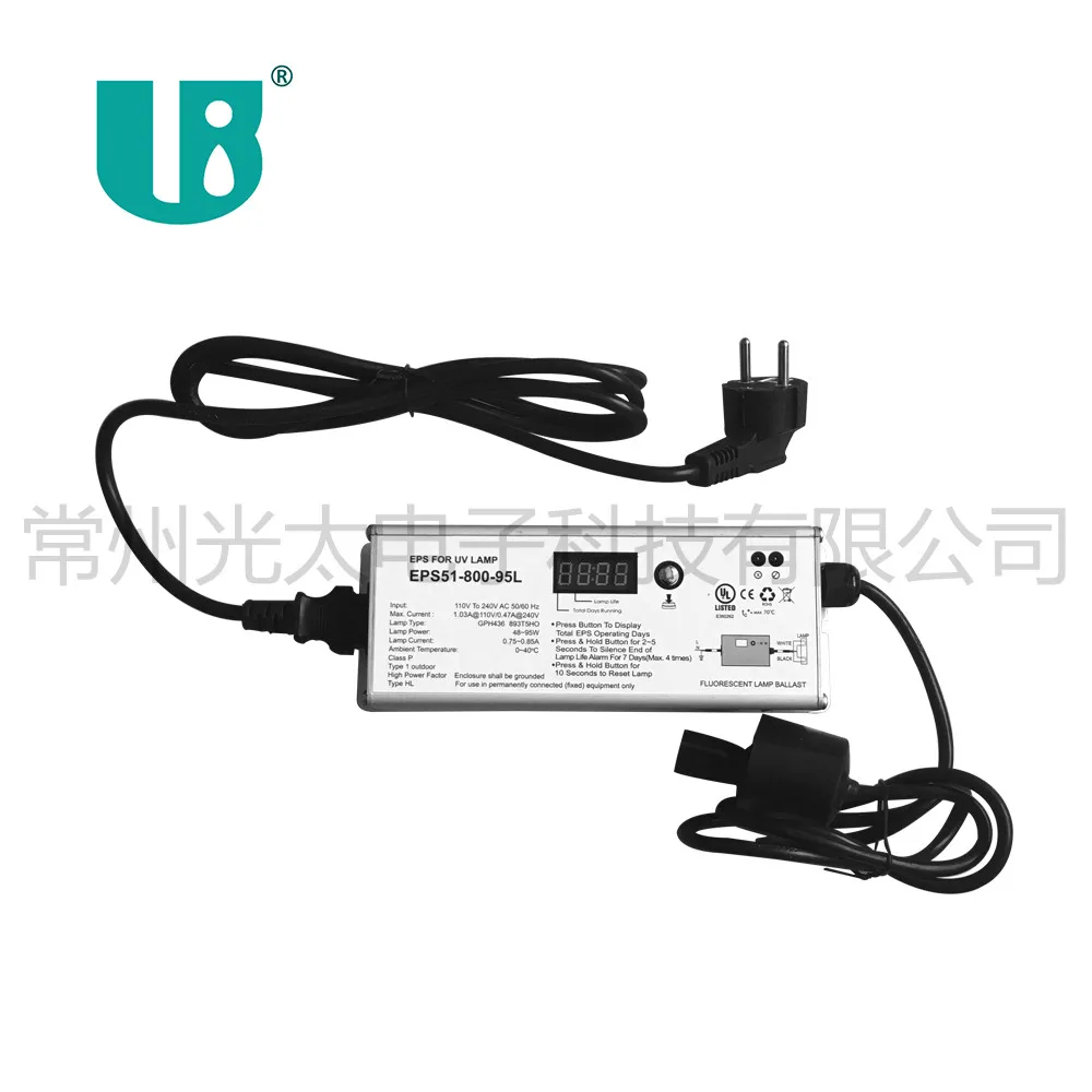 EPS51-800-95L 36W 55w 95w high output uvc lamp Electronic Ballast with countdown timer