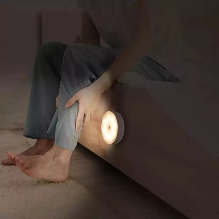 Custom Motion Sensor LED Wireless Night Light Bedroom USB Rechargeable Energy Saving Automatic Wall Mounted Body Induction Lamp