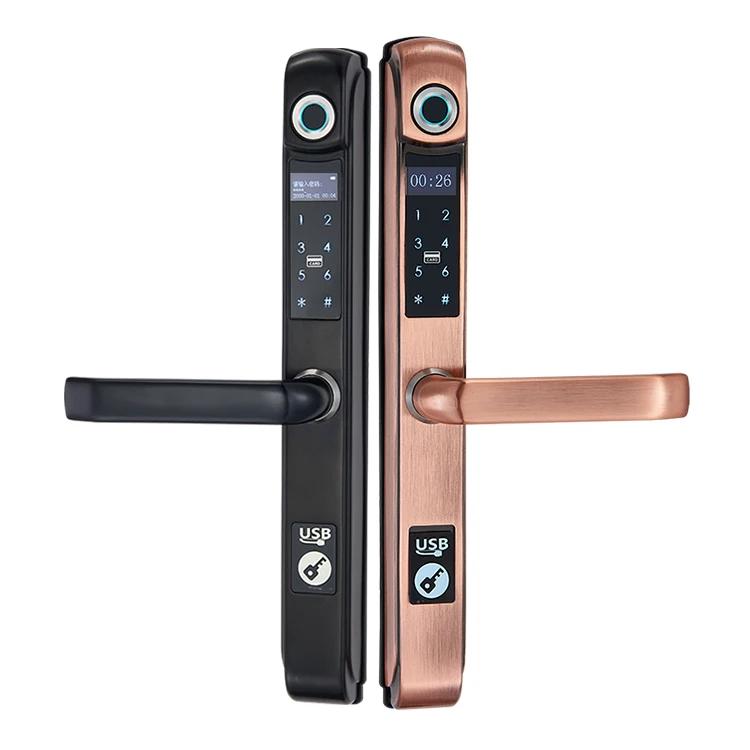 304 stainless steel Access Control  fingerprint Home smart door lock