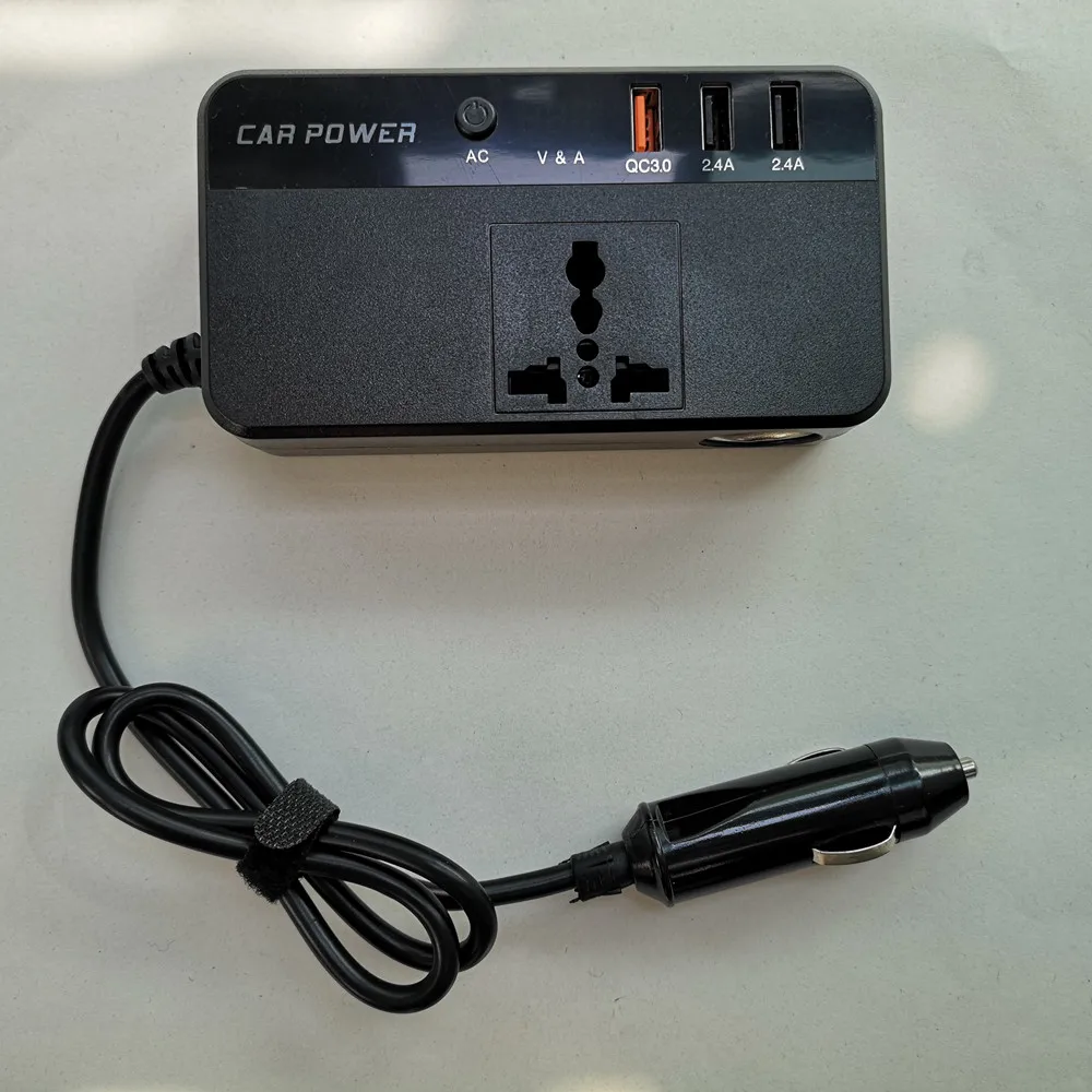 
 2021 новый автомобильный инвертирующий усилитель мощности инвертор 200W 12V постоянного тока до 220V 240V  