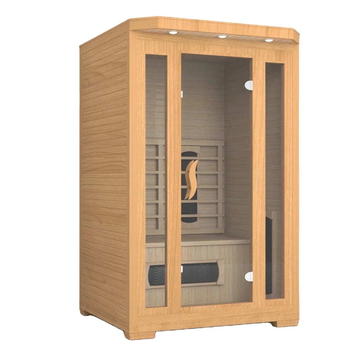 Wholesale Price Canadian Hemlock Red Cedar Wooden Far Infrared Sauna For 4 Persons