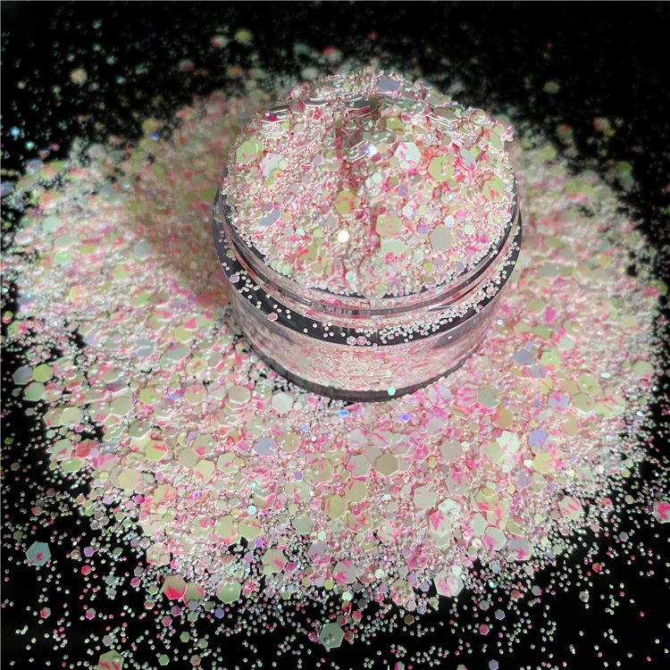 wholesale Hot selling mickey mouse shape cosmetic holographic chunky glitter powder bulk