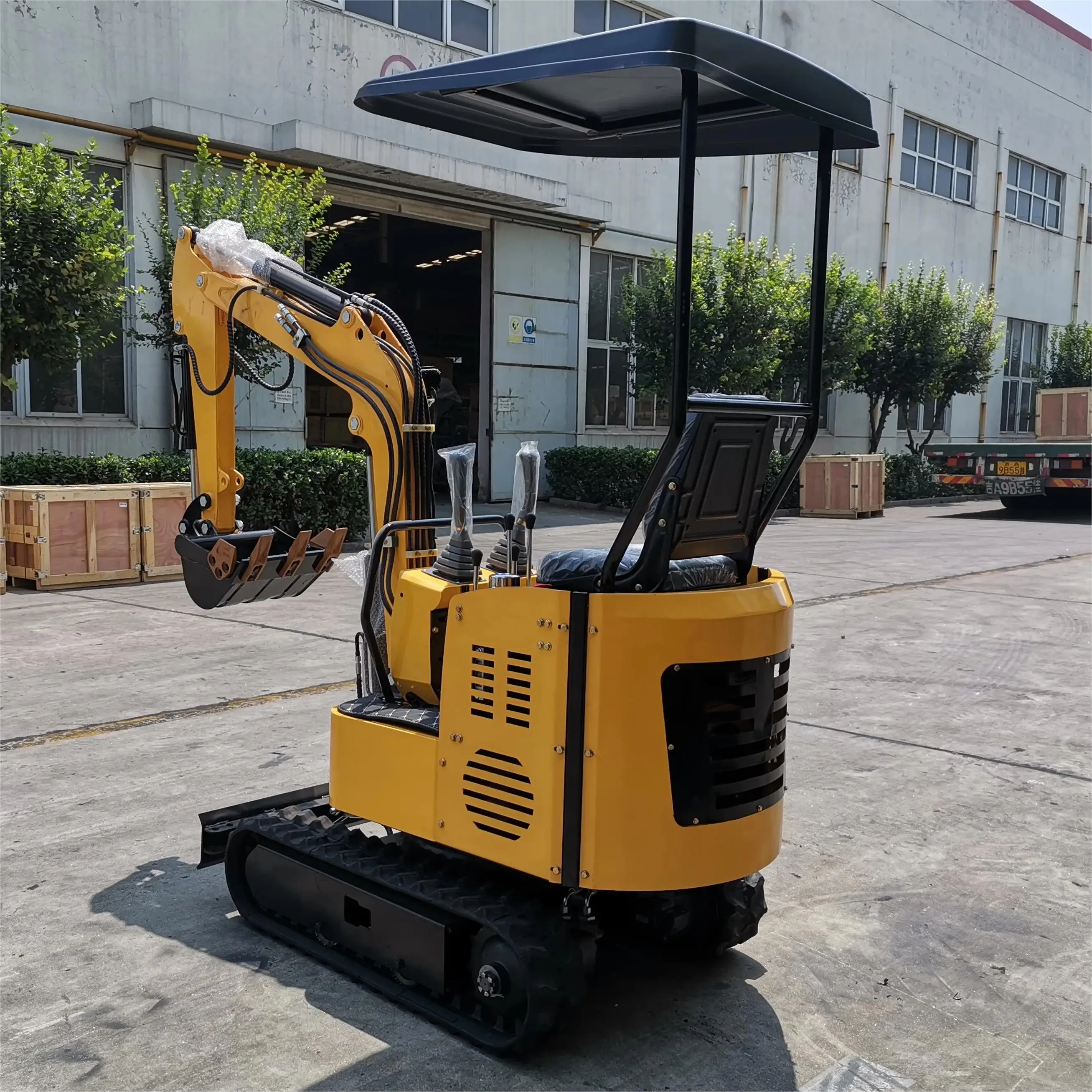 High China EPCN High Quality Rubber Tracks EPA engine 1000kg   1ton  1.2 ton Mini Excavator for agriculture/harvester