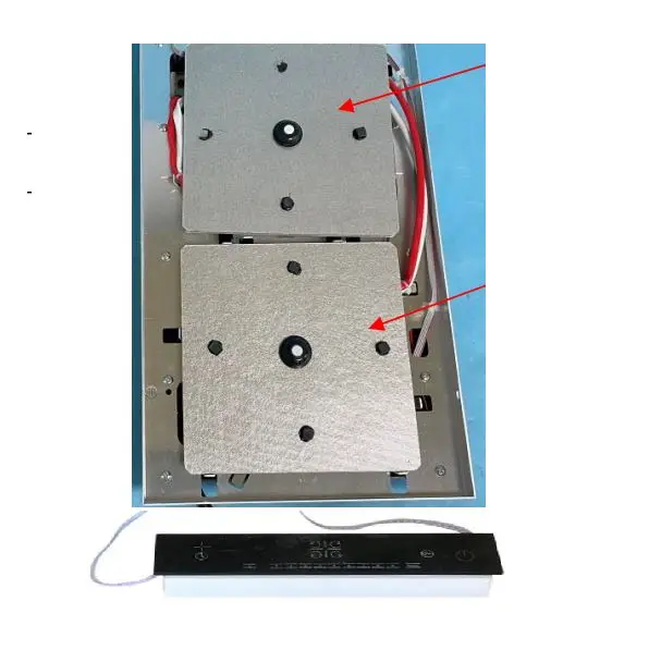 Domino Slider Touch Control Built in Electric Dual Two Double Cooking Zone Burner Induction Hob Cooker Cookstove CE CB