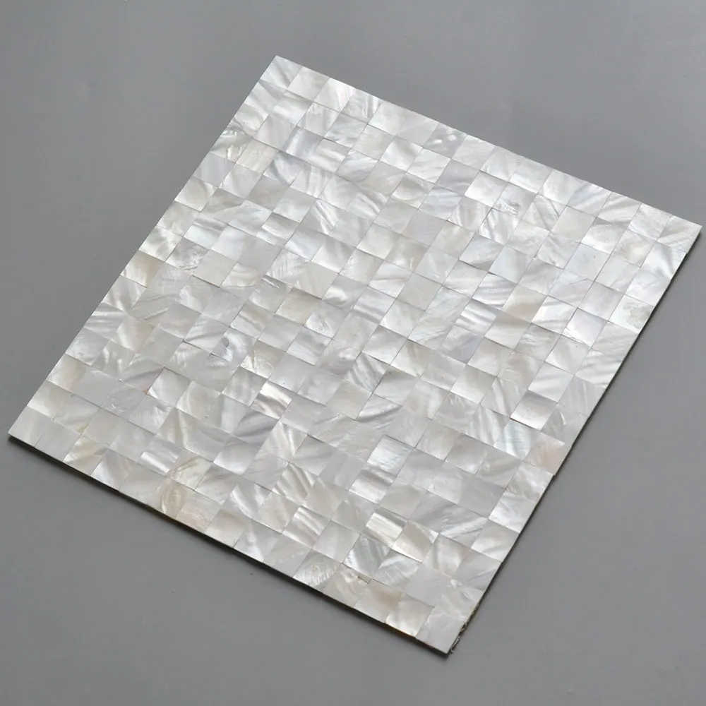 
art 3d self adhesive peel and stick mother of pearl backsplash shell mosaic tile 