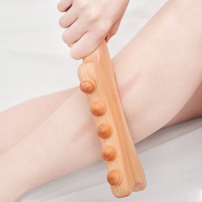 Wholesale high quality low price wood therapy massage tools hot sale Guasha Stick Wooden Scrapping Stick Gua Sha Board