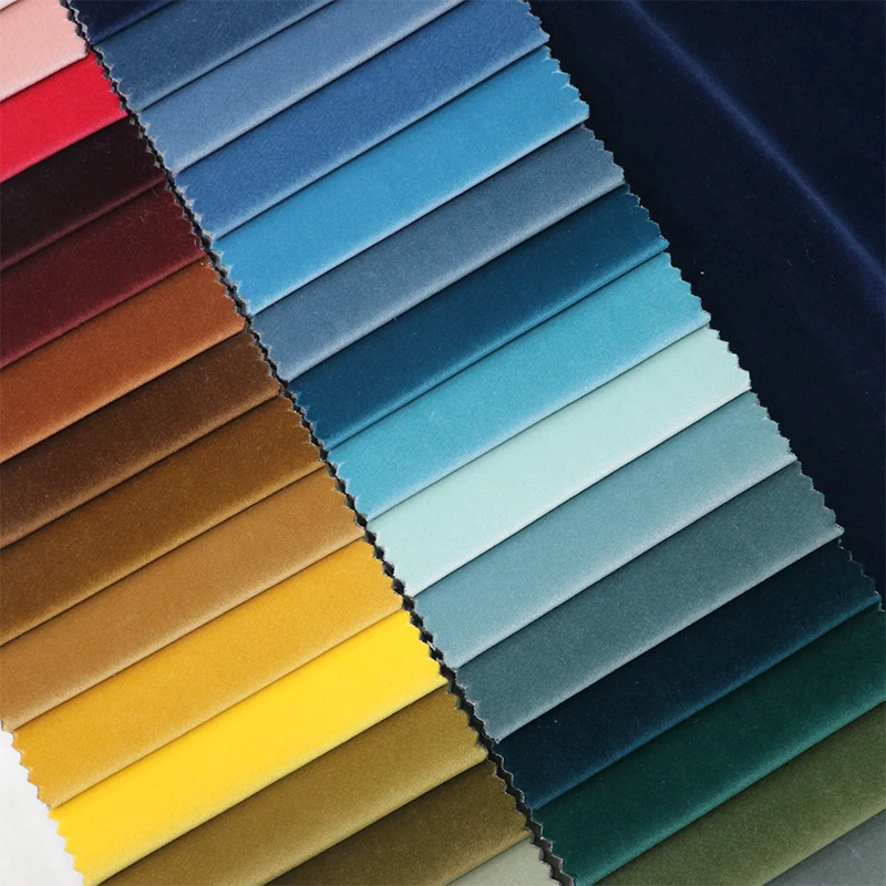 2308A OEM ODM Knitted 420gsm 148cm Multi-Color Homoiothermic Solid Velvet Sofa Fabric Fleece Velvet Fabric for Home Textile