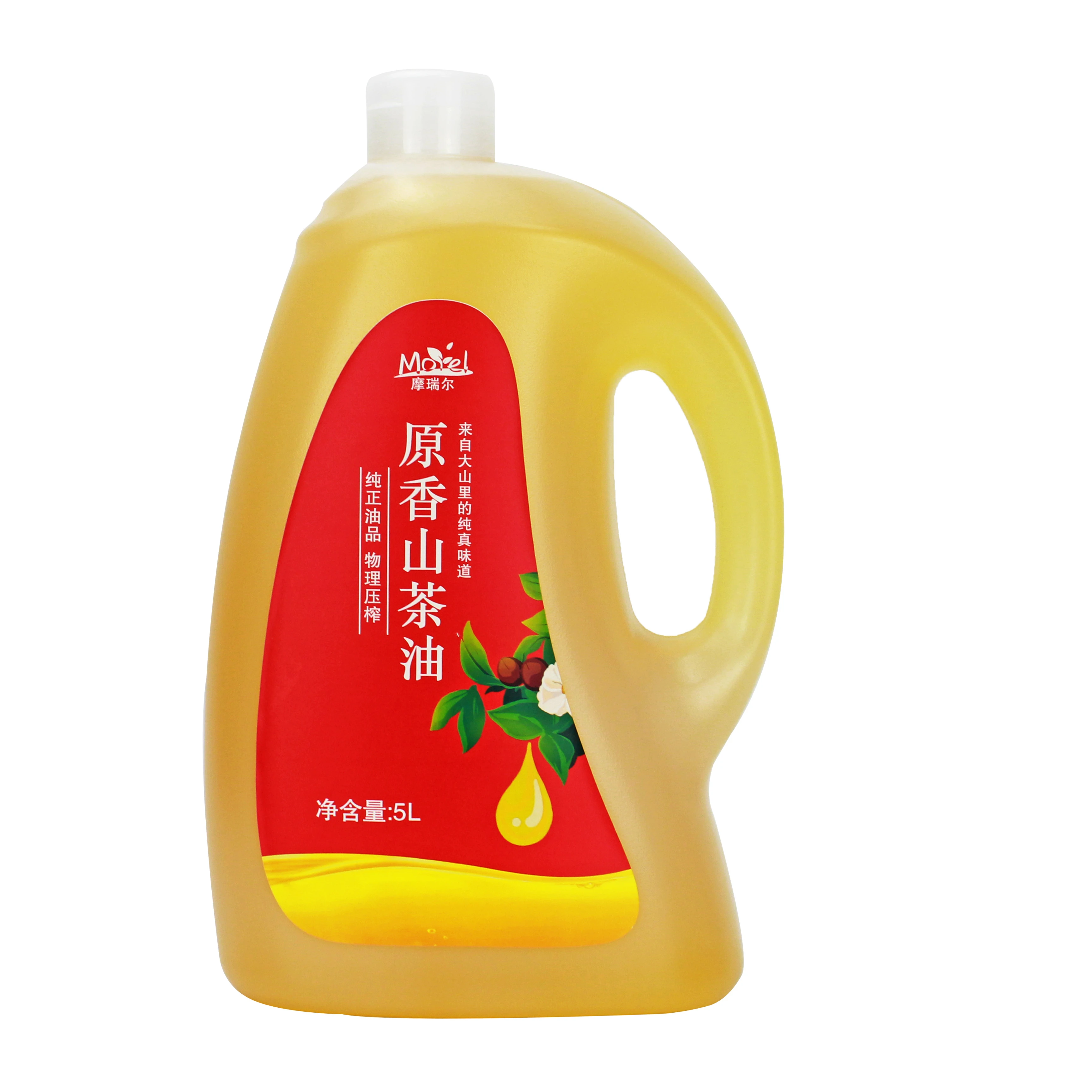 Wholesale Cold Pressed Pure Bottle Golden Glass Packaging Food Camellia Seed Oil