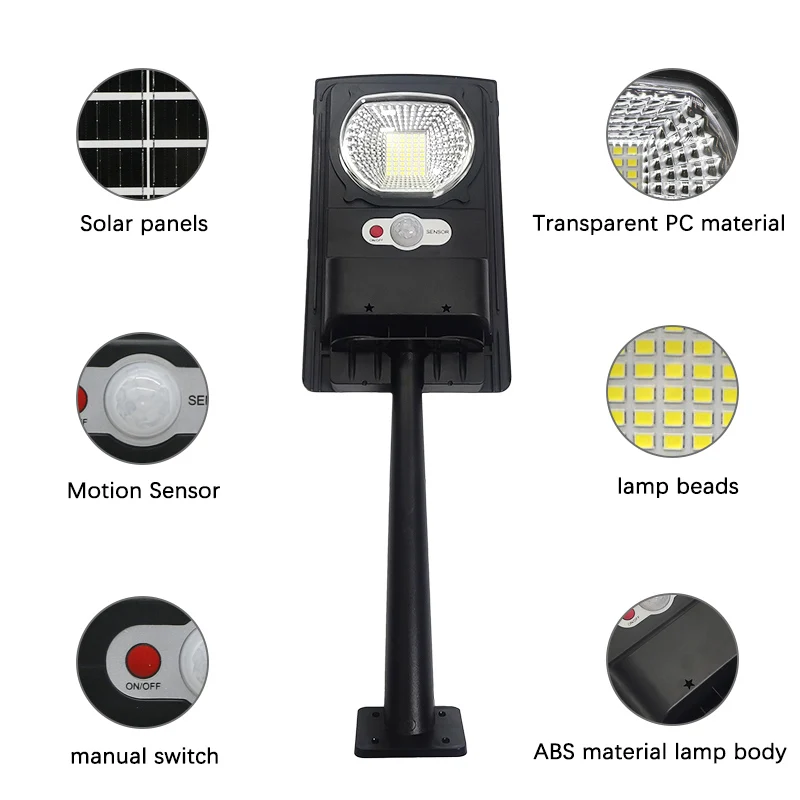 High Brightness Small solar Street Light Waterproof Optically Controlled Outdoor Roadside 100W Solar street Light LED