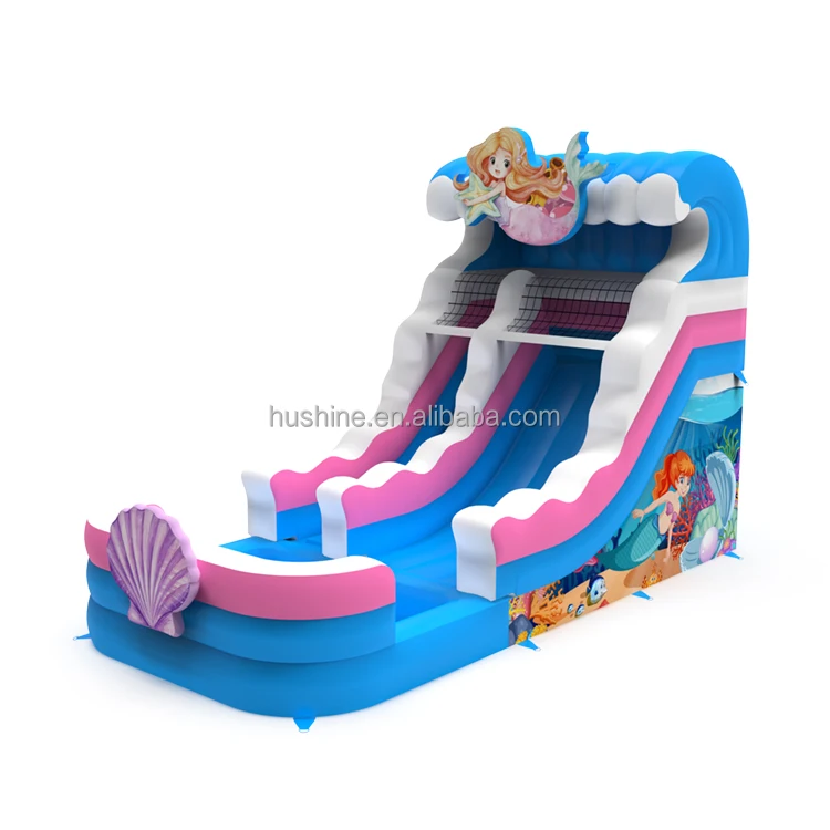 Commercial outdoor Kids adult Bounce House Jumper Bouncy Jump Castle Bouncer mermaid Waterslide Pool Inflatable Water Slide